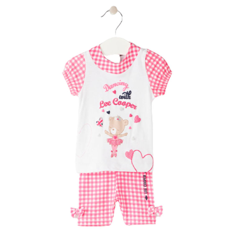 Picture of LCIK1595- LEE COOPER 2 PCS SET WITH 3/4 CHECKED LEGGINGS